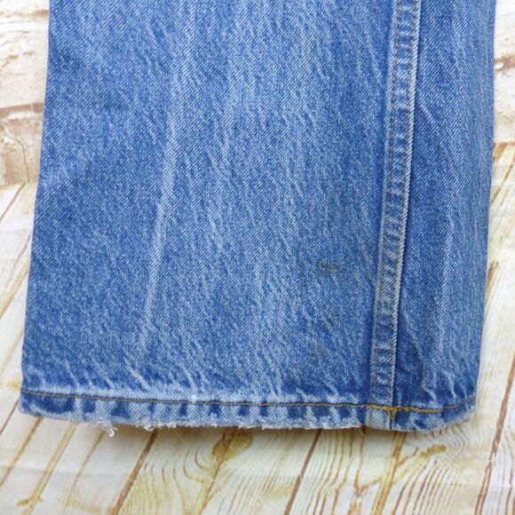 We The Free People Laurel Canyon Flare Jeans Womens 27 Blue Wilson Denim FLAWS - Picture 9 of 15